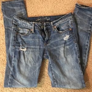 American Eagle Distressed Stretch Skinny Jeans